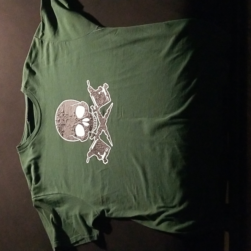 DISTRESSED skull tattooer tshirt